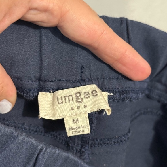 Umgee Navy Blue‎ Moto Jeggings M | Elastic Waist Stretch Pants Zip Hem Boho - Picture 10 of 10